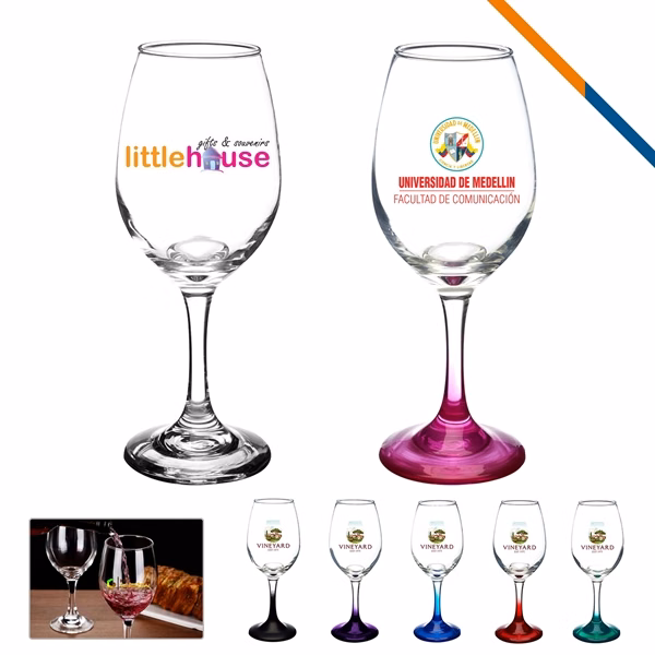 Custom 10 oz White Wine Glass with Sturdy Base — Full-Color Event Giveaway