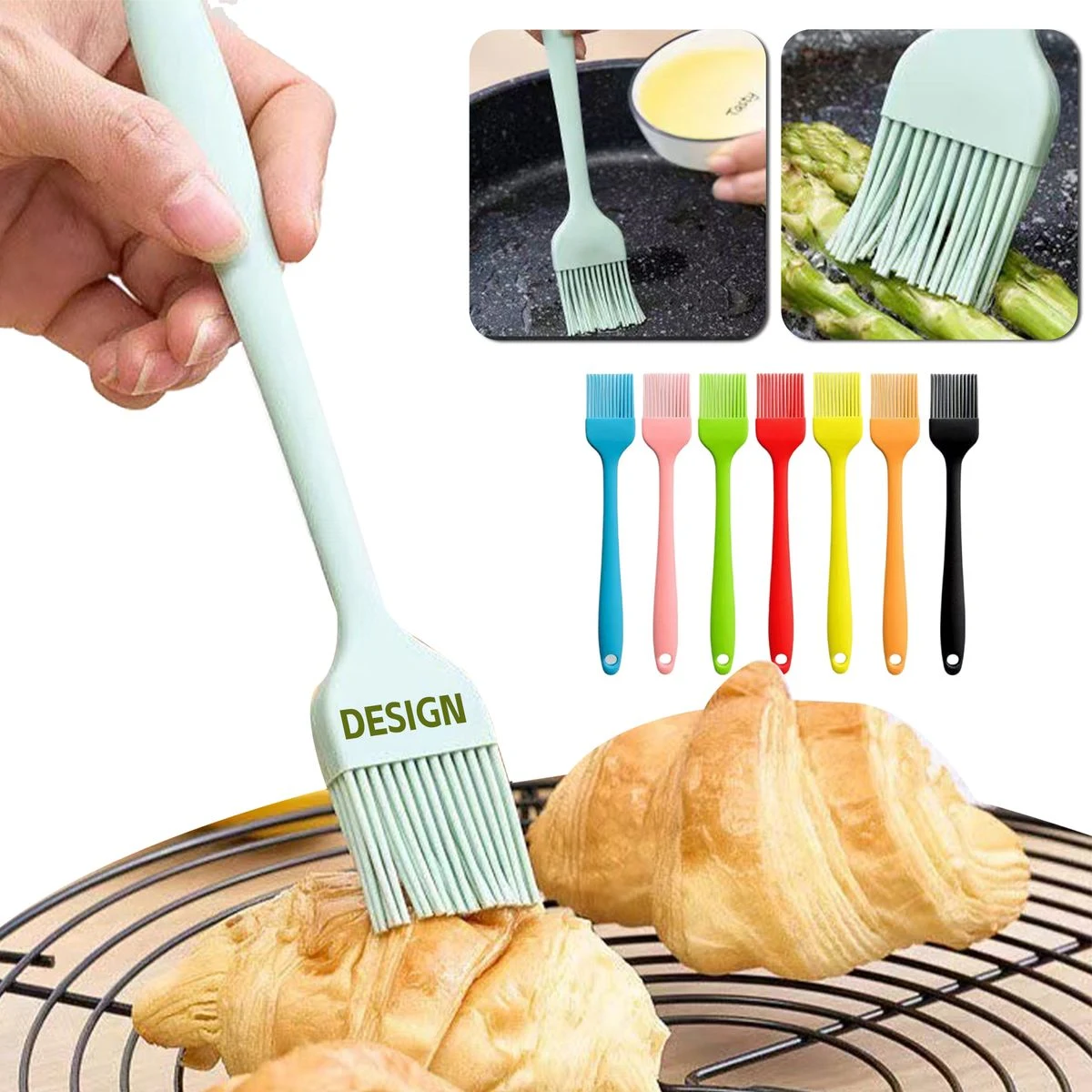 MOQ 50 Heat Resistant Silicone Grill Brush 1