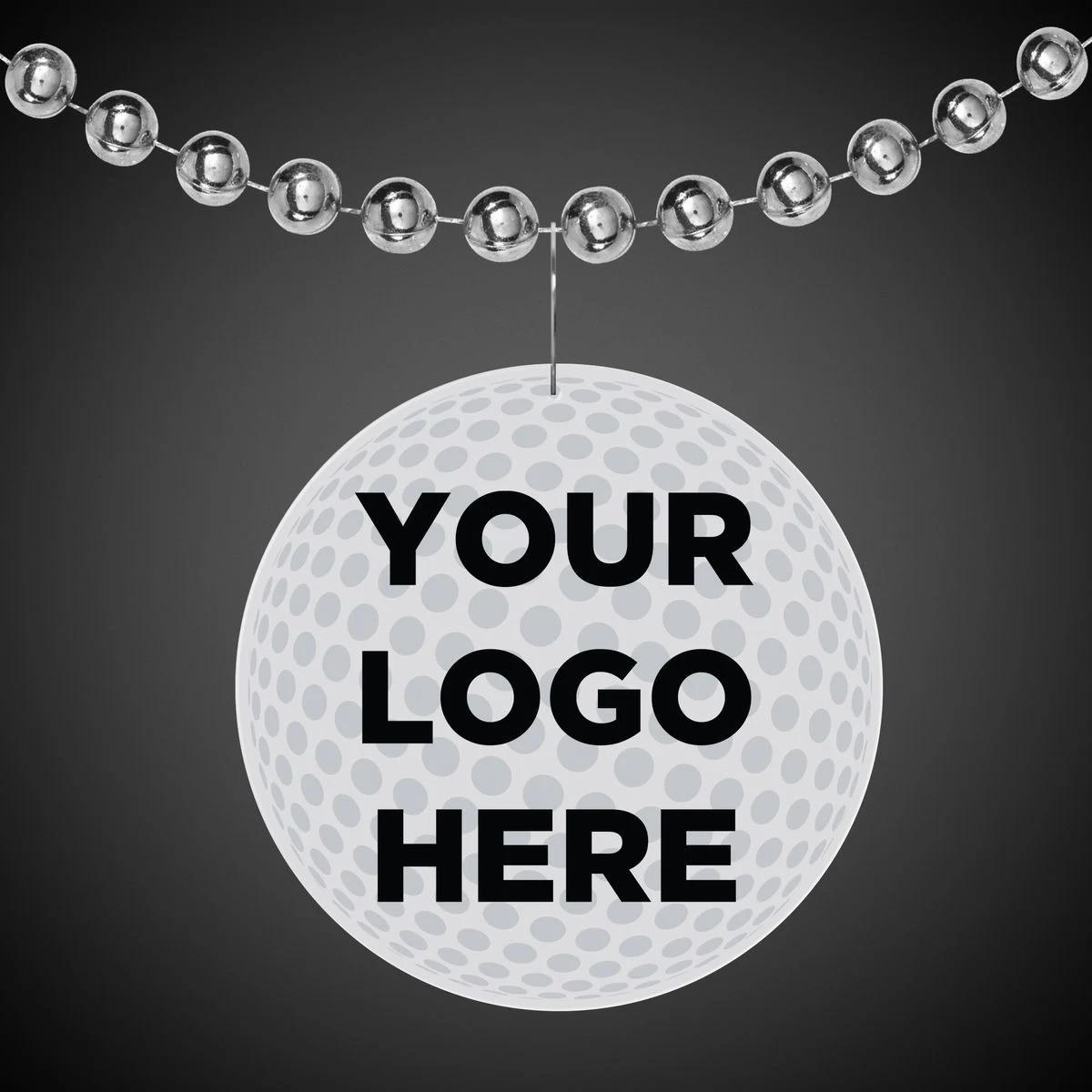 Golf Ball 2 1/2" Plastic badge Medallion 1