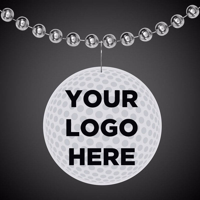 Golf Ball 2 1/2" Plastic badge Medallion