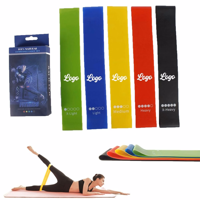 Five-Color TPE Yoga Resistance Bands - Small Loop Set of 5