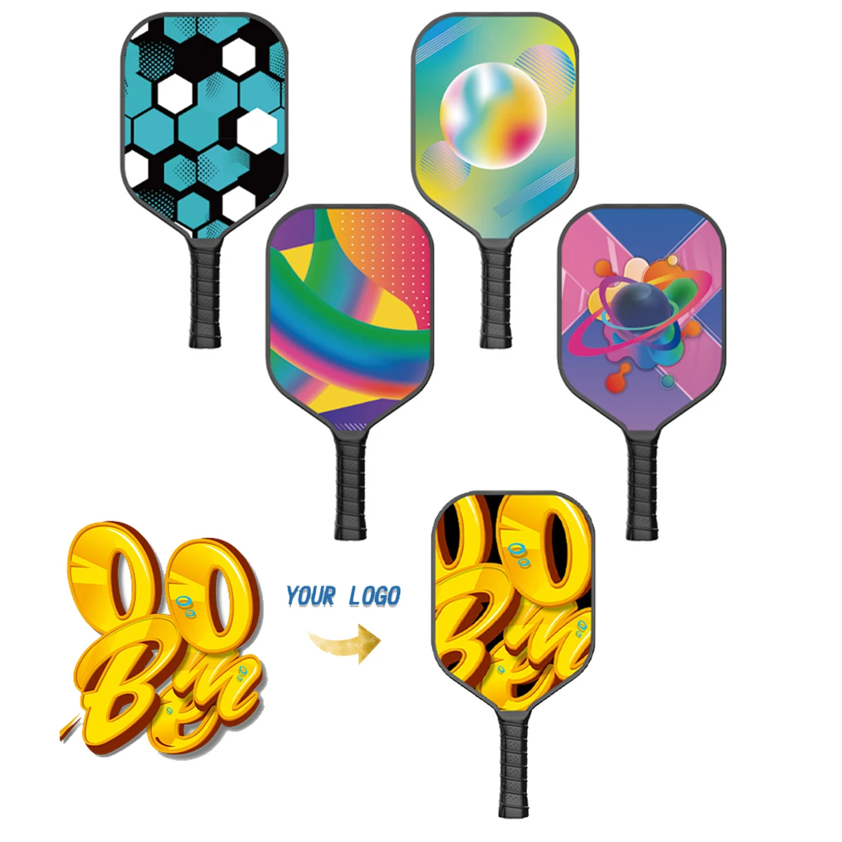 Natural Grip Wooden Pickleball Paddle 1
