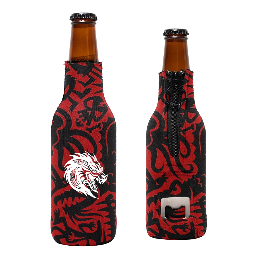 Sublimation 12 Oz Kooler with Bottle Opener and Zipper - 3mm 1