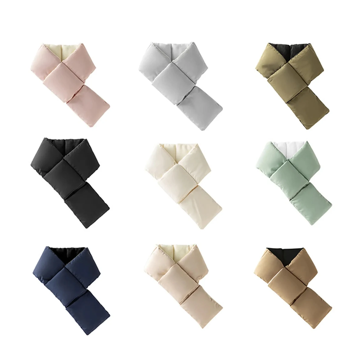 Winter Down Cotton Scarf With Front Pocket 1