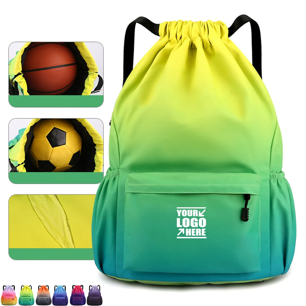 Pocket Drawstring Backpack 1