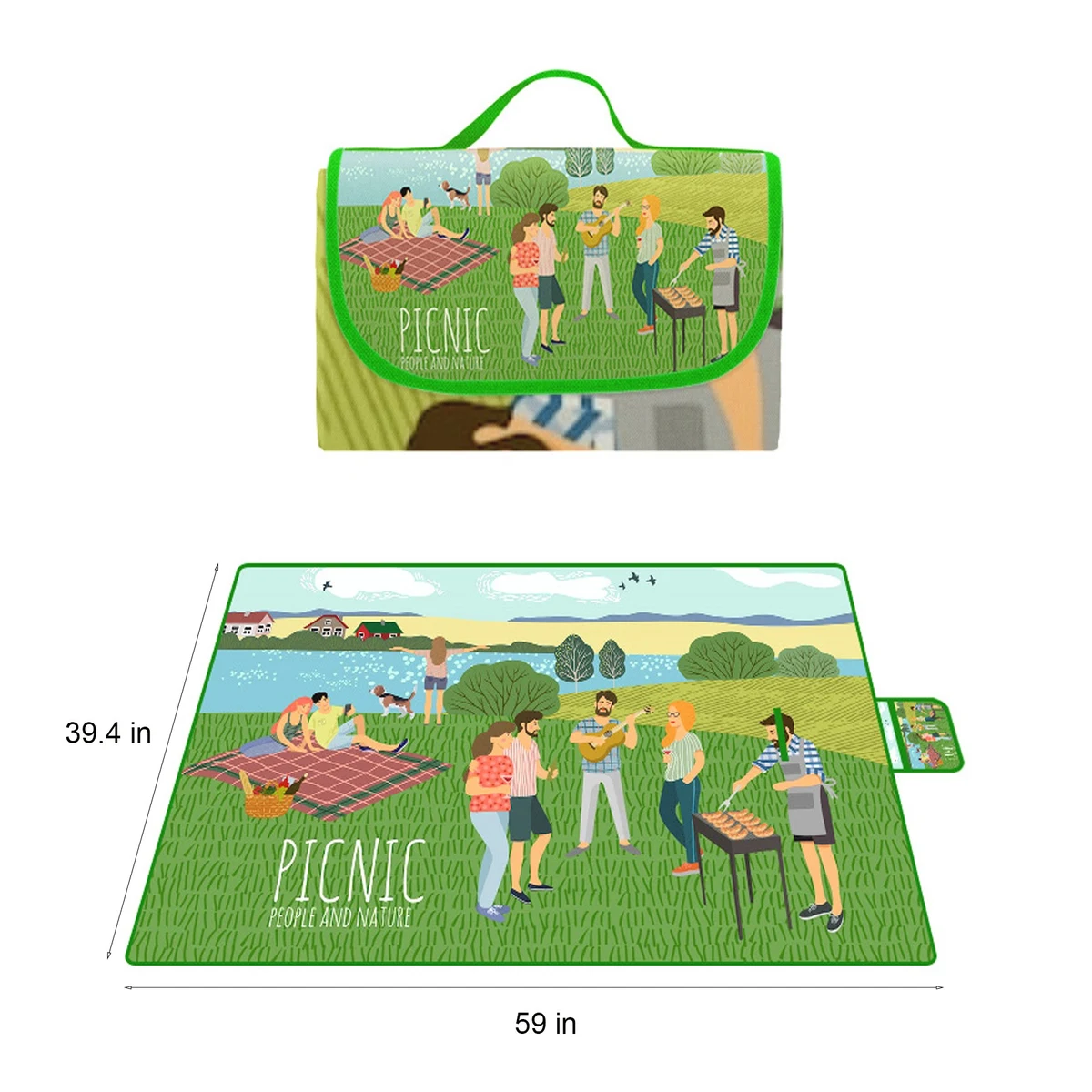 Custom Folding Outdoor Waterproof Camping Picnic Blanket 1