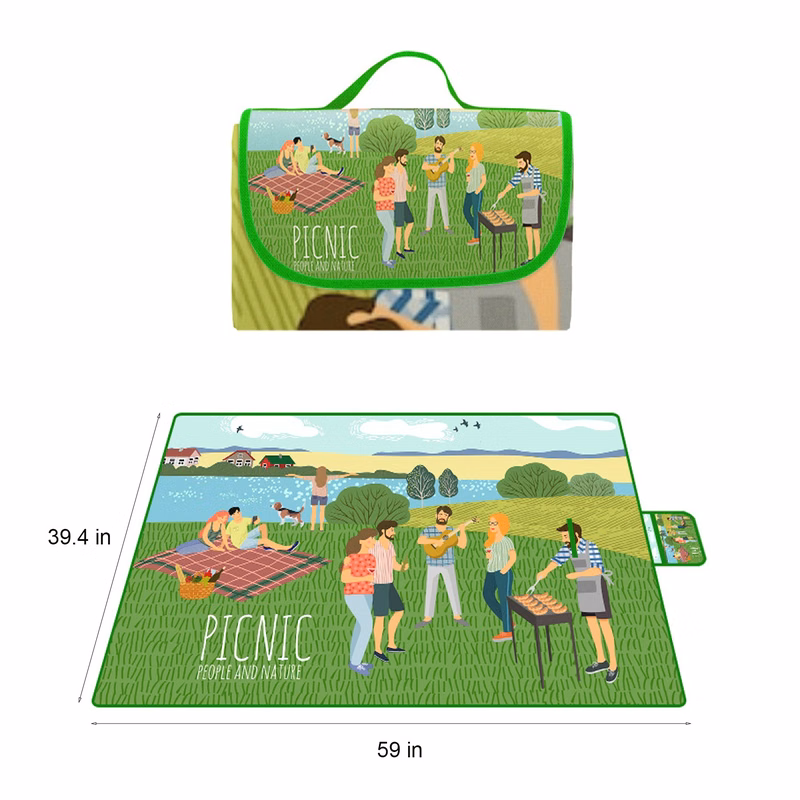 Custom Folding Outdoor Waterproof Camping Picnic Blanket