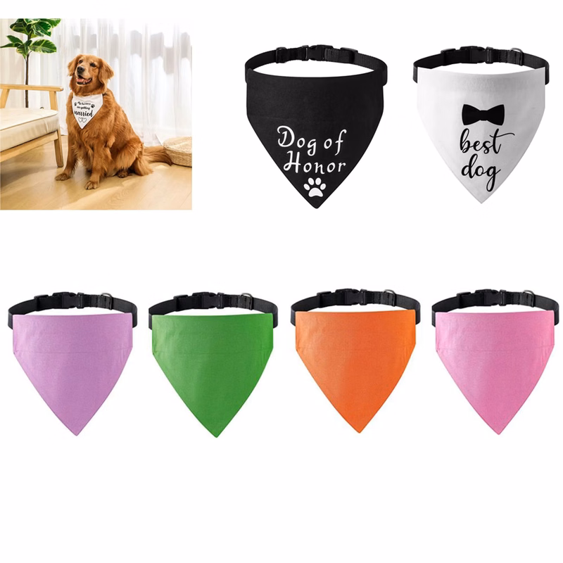 Pet Dog Triangle Bandana w/ Adjustable Collar