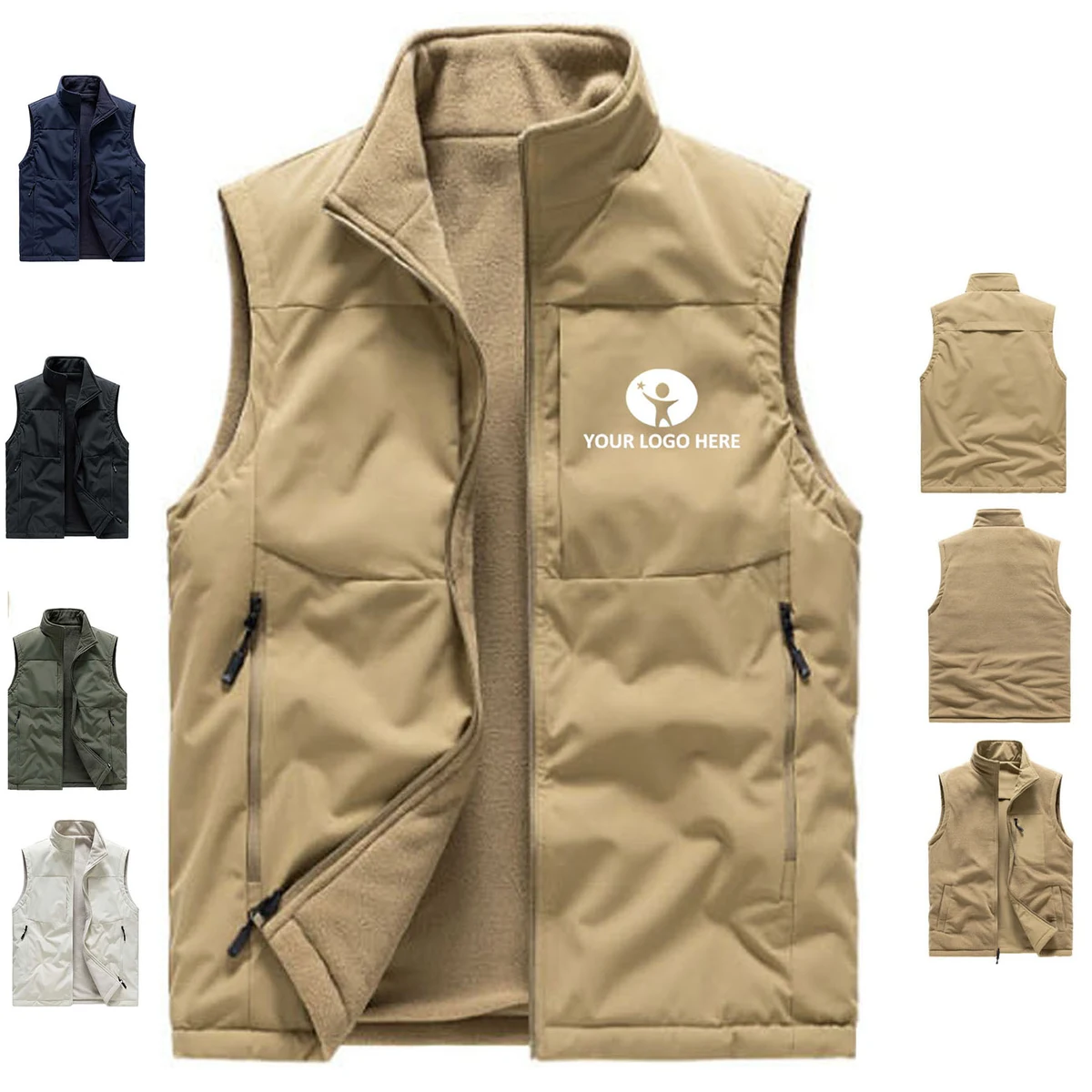 Full Zip Polar Fleece Vest 1