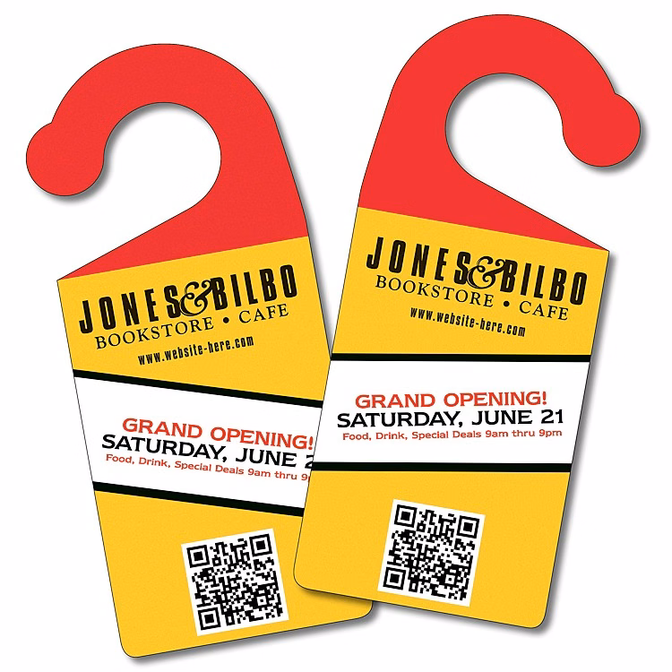 Door Hanger - 3.75x8.5 UV-Coated (1S) with Round Handle - 10 pt.
