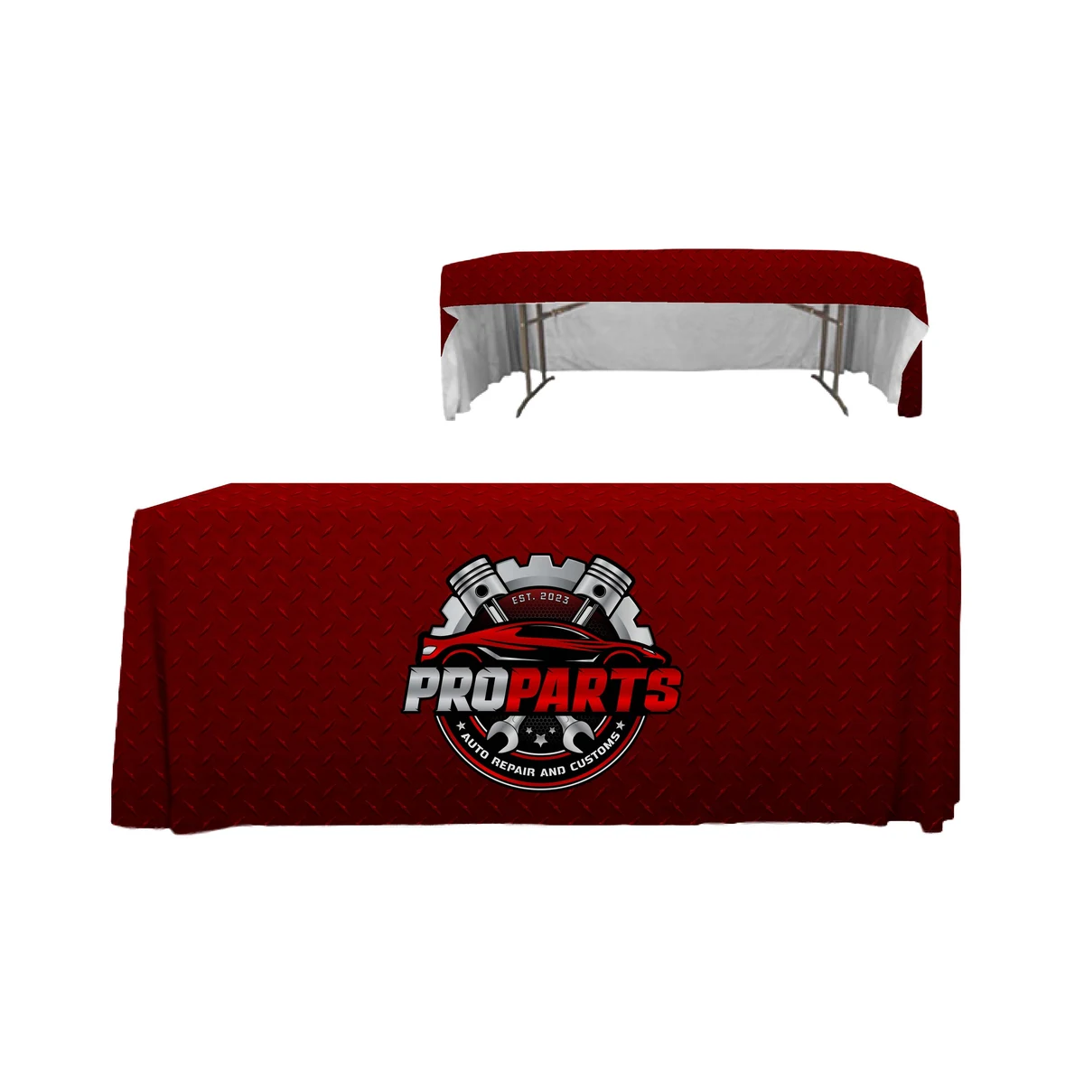6 ft. 3 Sided PolyPoplin Table Cover (Dye Sub Full Cloth) 1