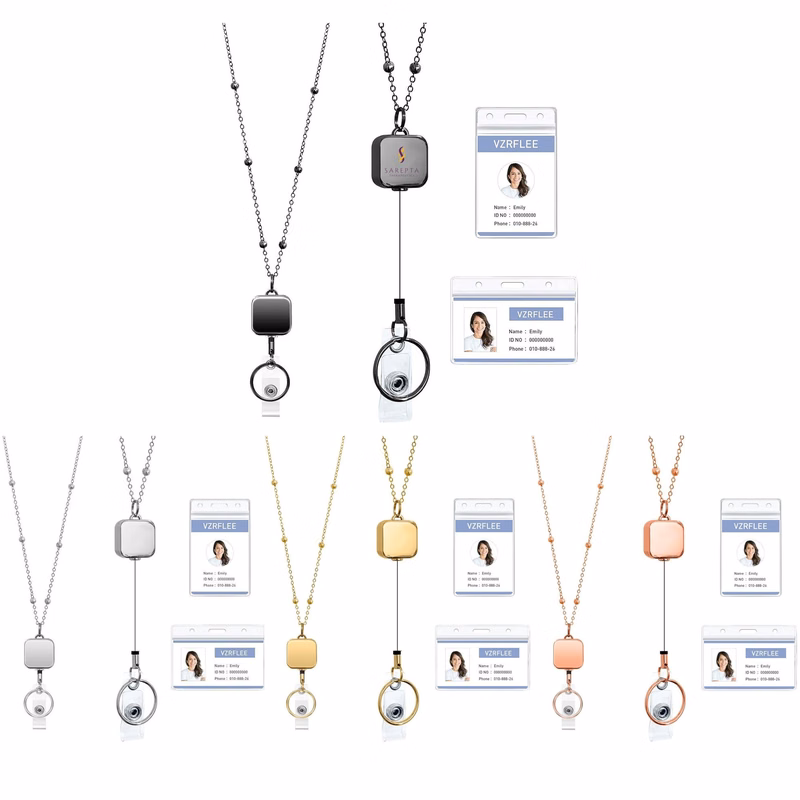 Retractable Badge Reel Lanyards With ID Holders