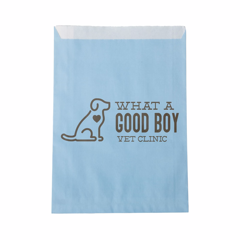 One-color Colored Paper Bag Blue (7.5"W x 10"H)