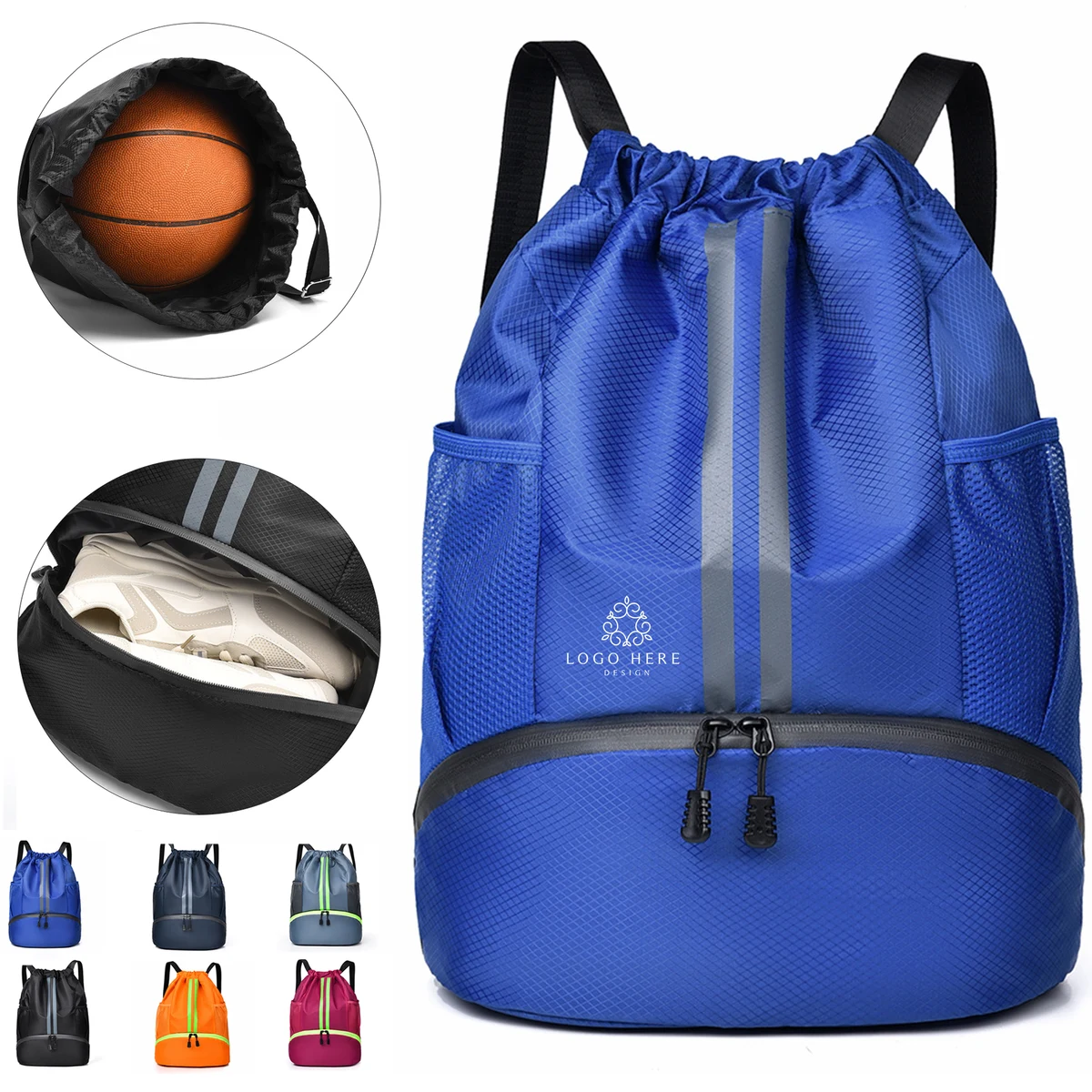 Waterproof Oxford Dual?Storage Drawstring Pack 1
