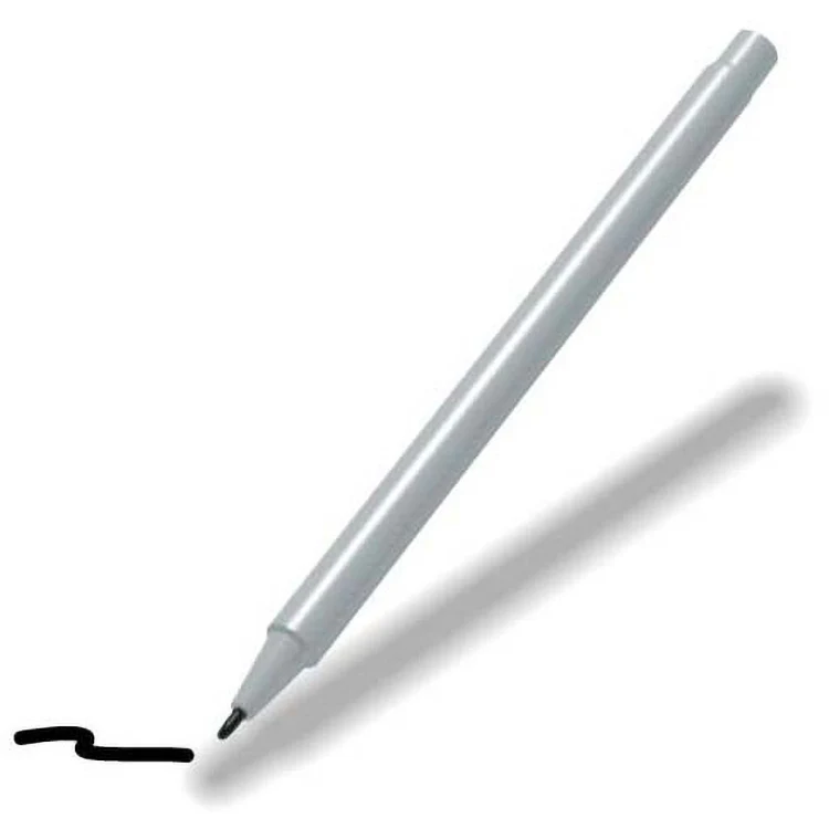 Non-Imprinted White Barrel Dry-Erase Pen with Non-Toxic Black Ink 1