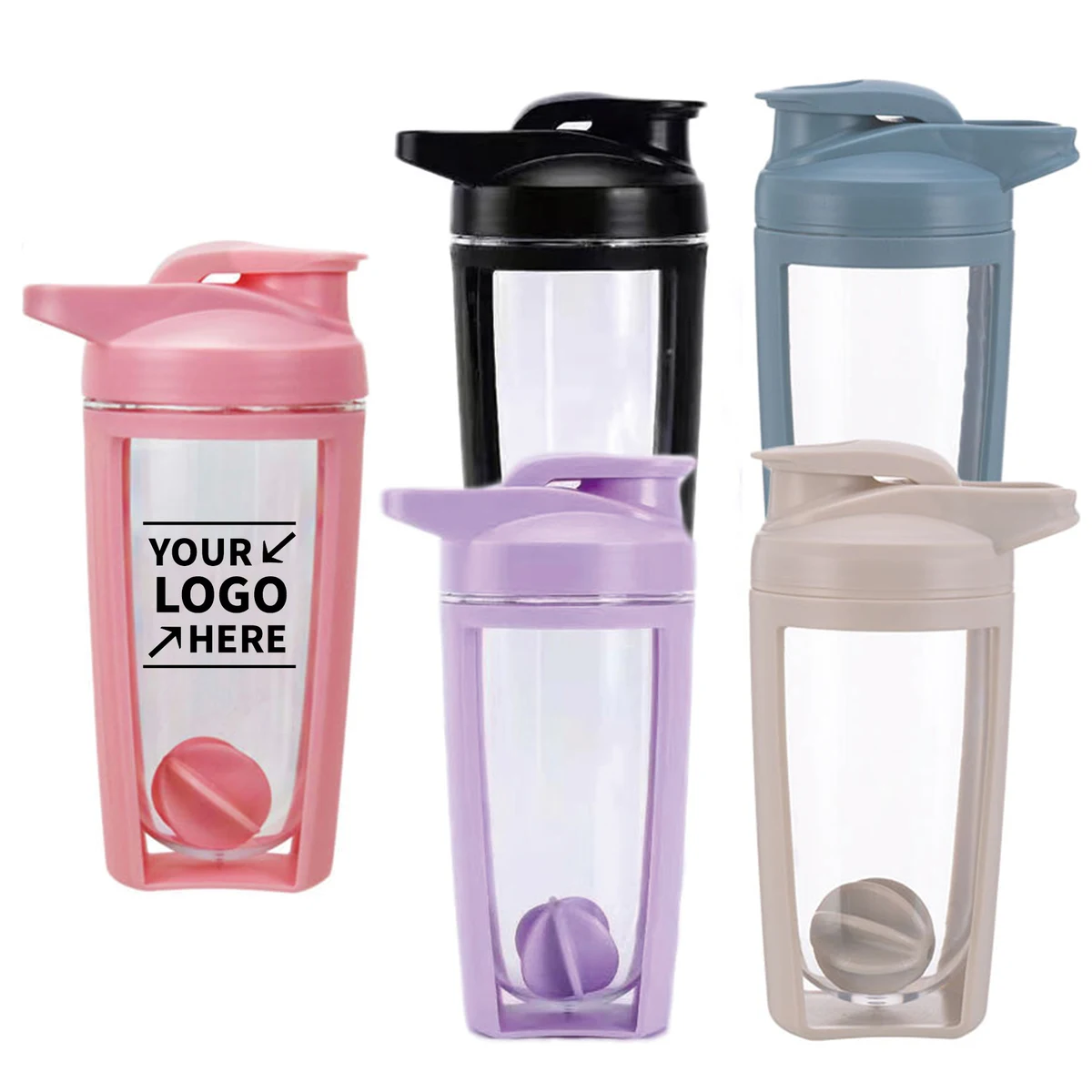 PC Double Layer Convenient Shake Bottle 1
