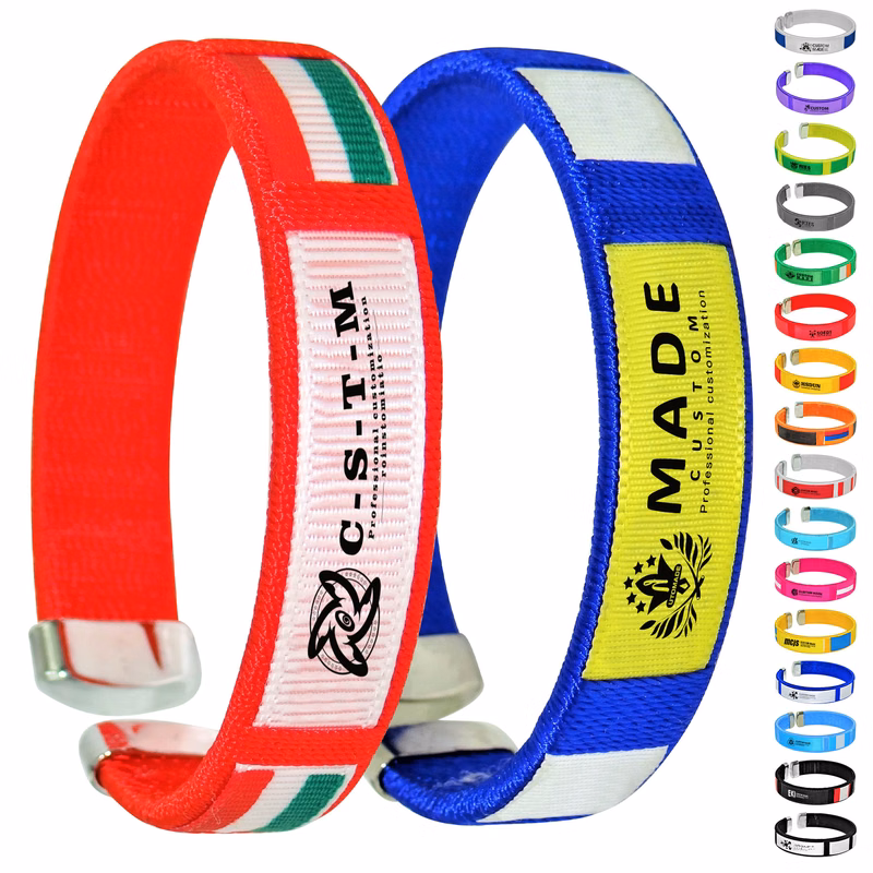 Fan Woven Bracelets With Plastic Clasp For Sports Event