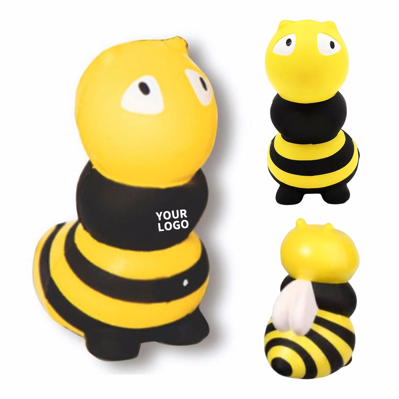 Bee Shape Squeeze Toy PU Foam Stress Reliever