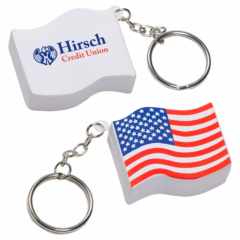US Flag Stress Reliever Key Chain