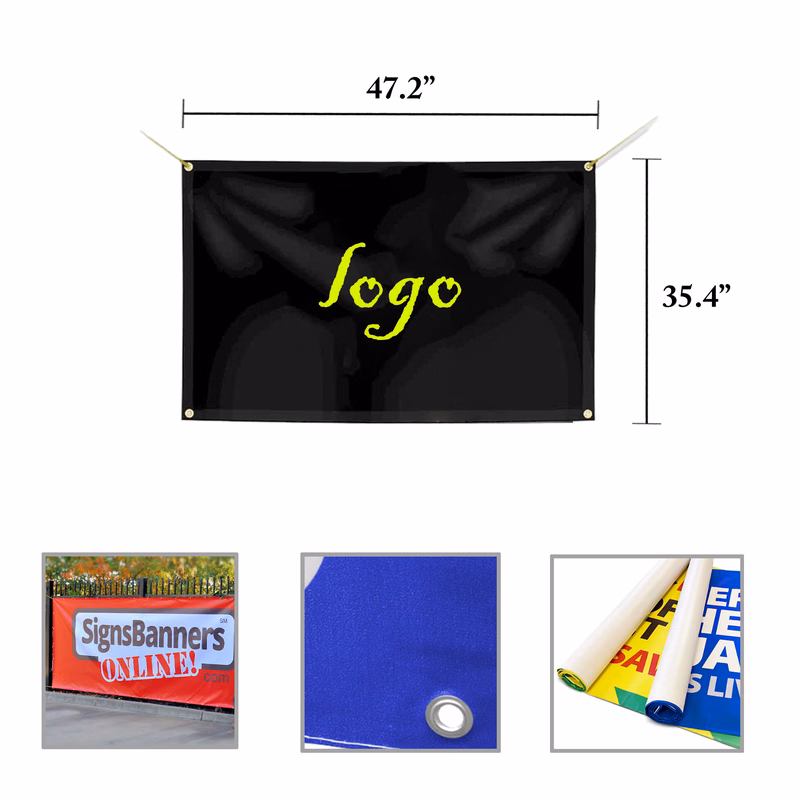 MOQ1 Custom Waterproof PVC Birthday Banner 360g