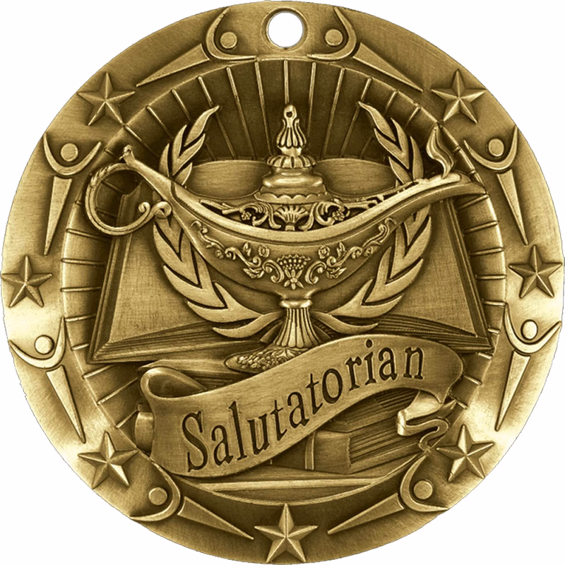 Stock World Class Sports & Academic Medals: Salutatorian