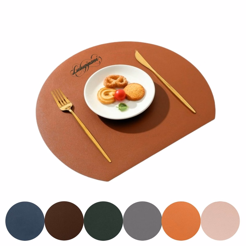 PU Leather Wipeable Place Mats and Coasters