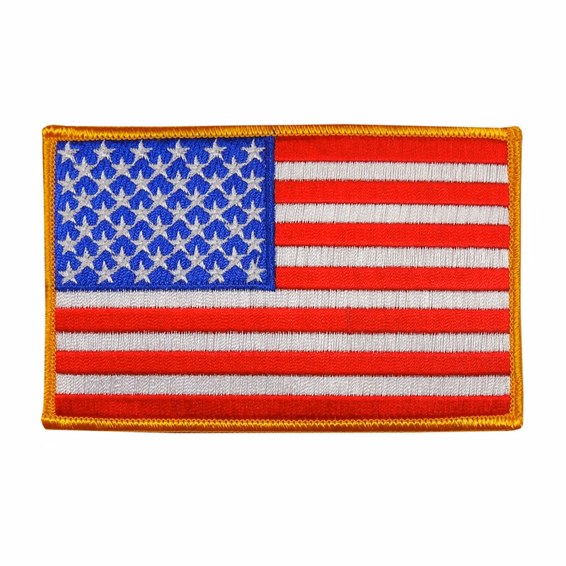 USA - American Flag Embroidered Patch - 3" x 4 3/4" - EAF-4
