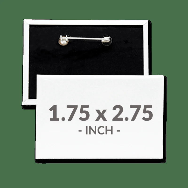 1.75 X 2.75 Inch Rectangle Custom Buttons 1