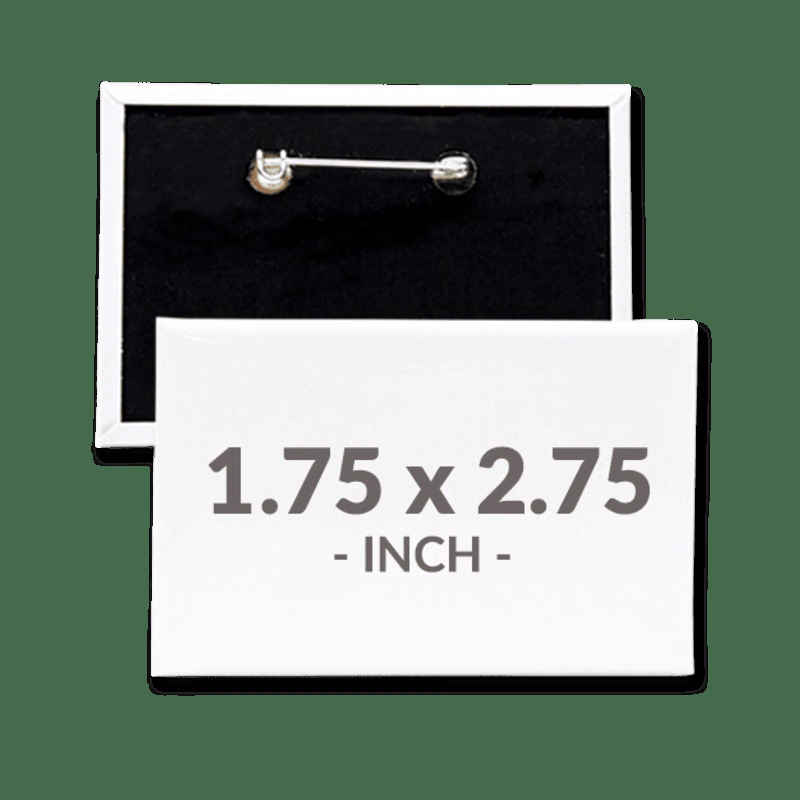 1.75 X 2.75 Inch Rectangle Custom Buttons