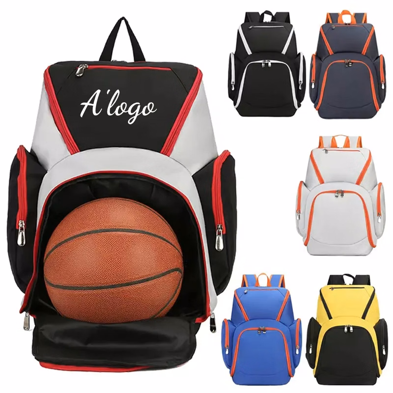Large Capacity Sports Backpack with Separate Ball Holder