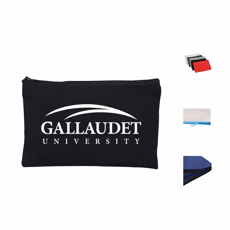 Cotton Zippered Pencil Case