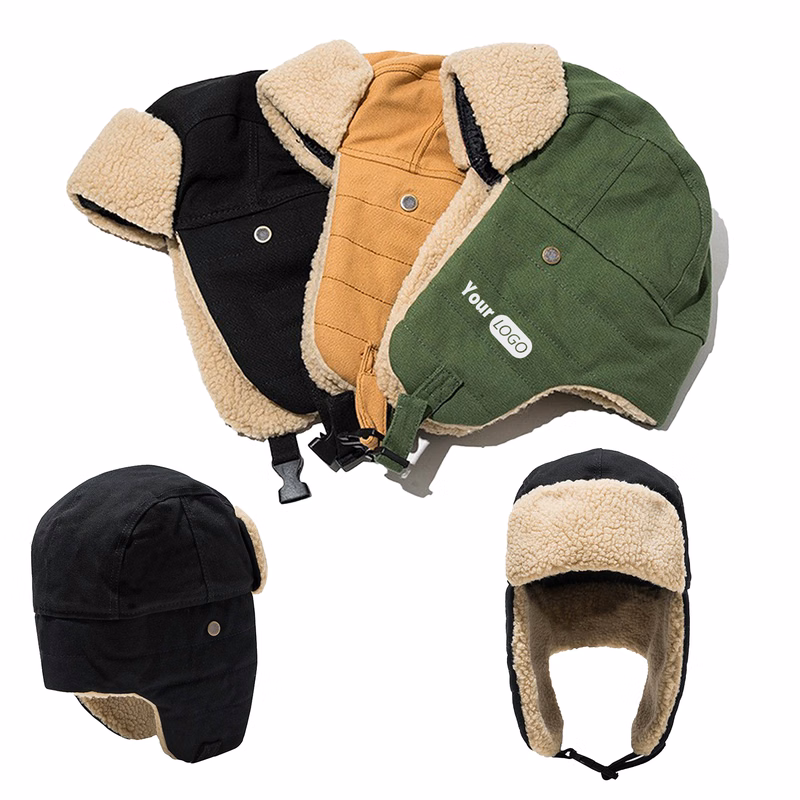 Cotton Versatile Outdoor Trapper Hat For Cold Weather