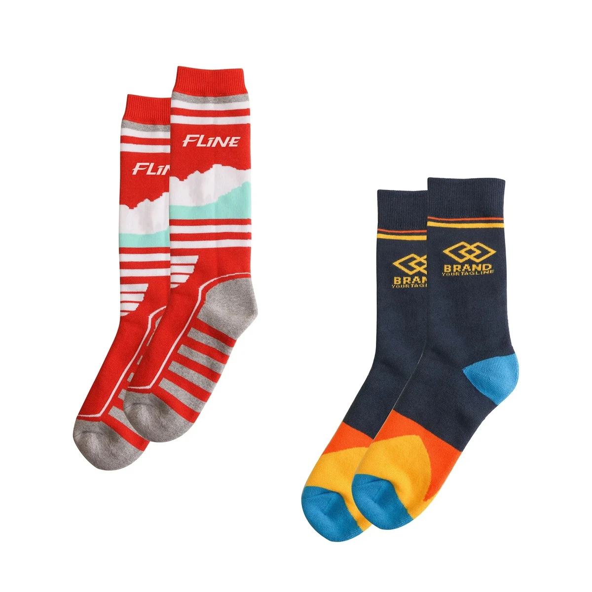 Crew Thermal Custom Pattern Socks 1