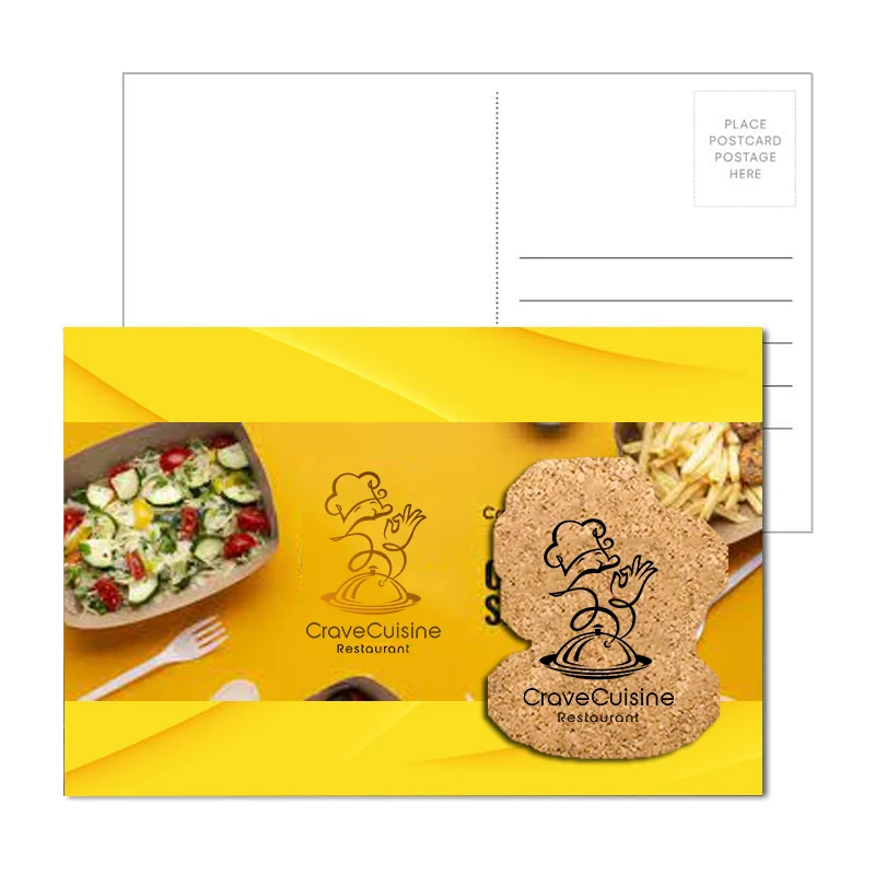 Post Card with Box Truck Cork Coaster 1