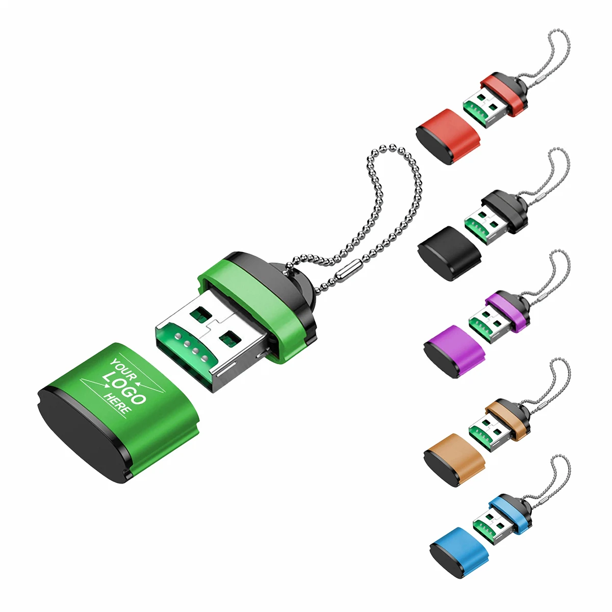 Portable TF Card Reader Keychain 1