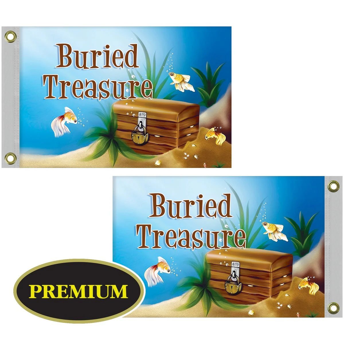 Double Sided Knitted Polyester Rectangle Boat Flag (12"x18") 1