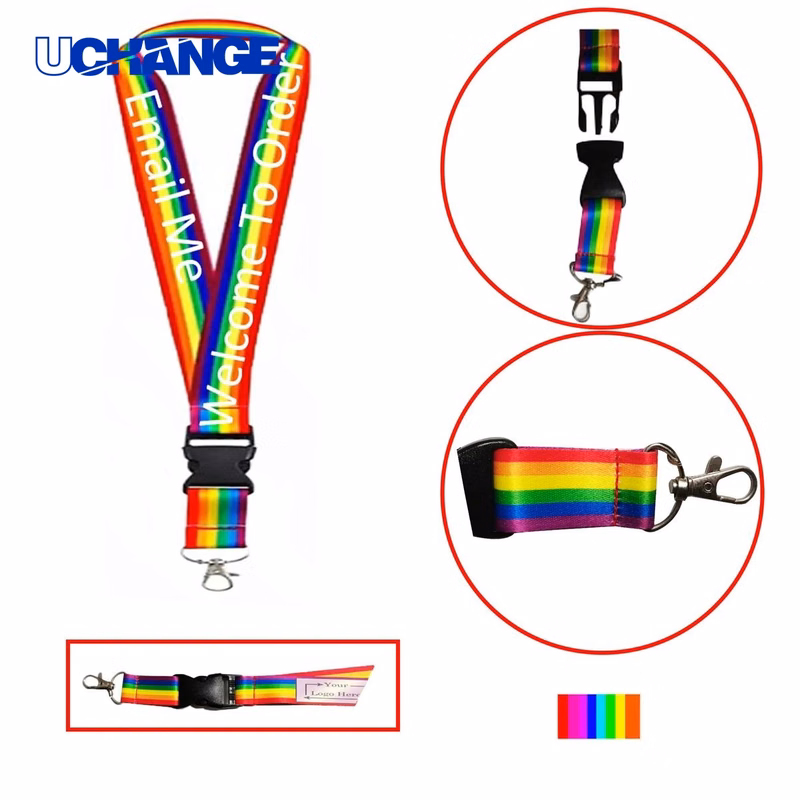 Full Color Sublimation Polyester Detachable Lanyard