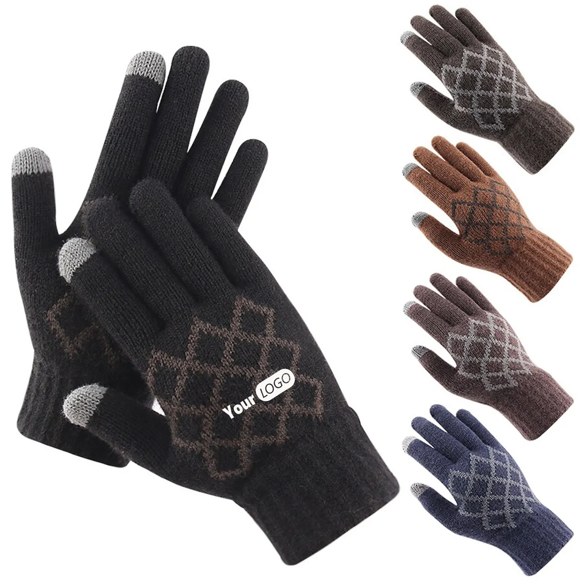 Winter Touchscreen Gloves Warm Knit 1