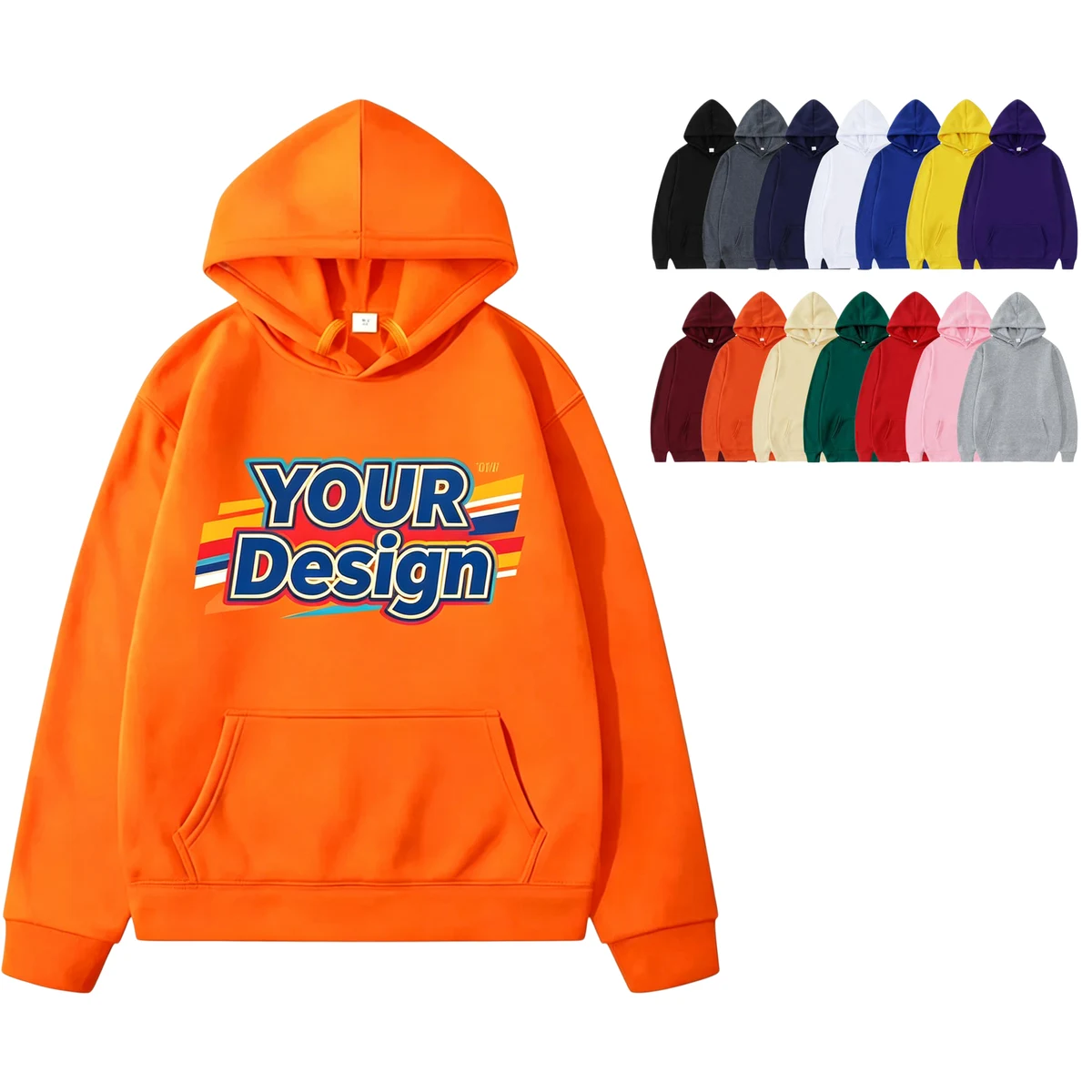 Pullover Hooded Sweatshirt, custom hoodie or sweatshirt with logo imprint 1