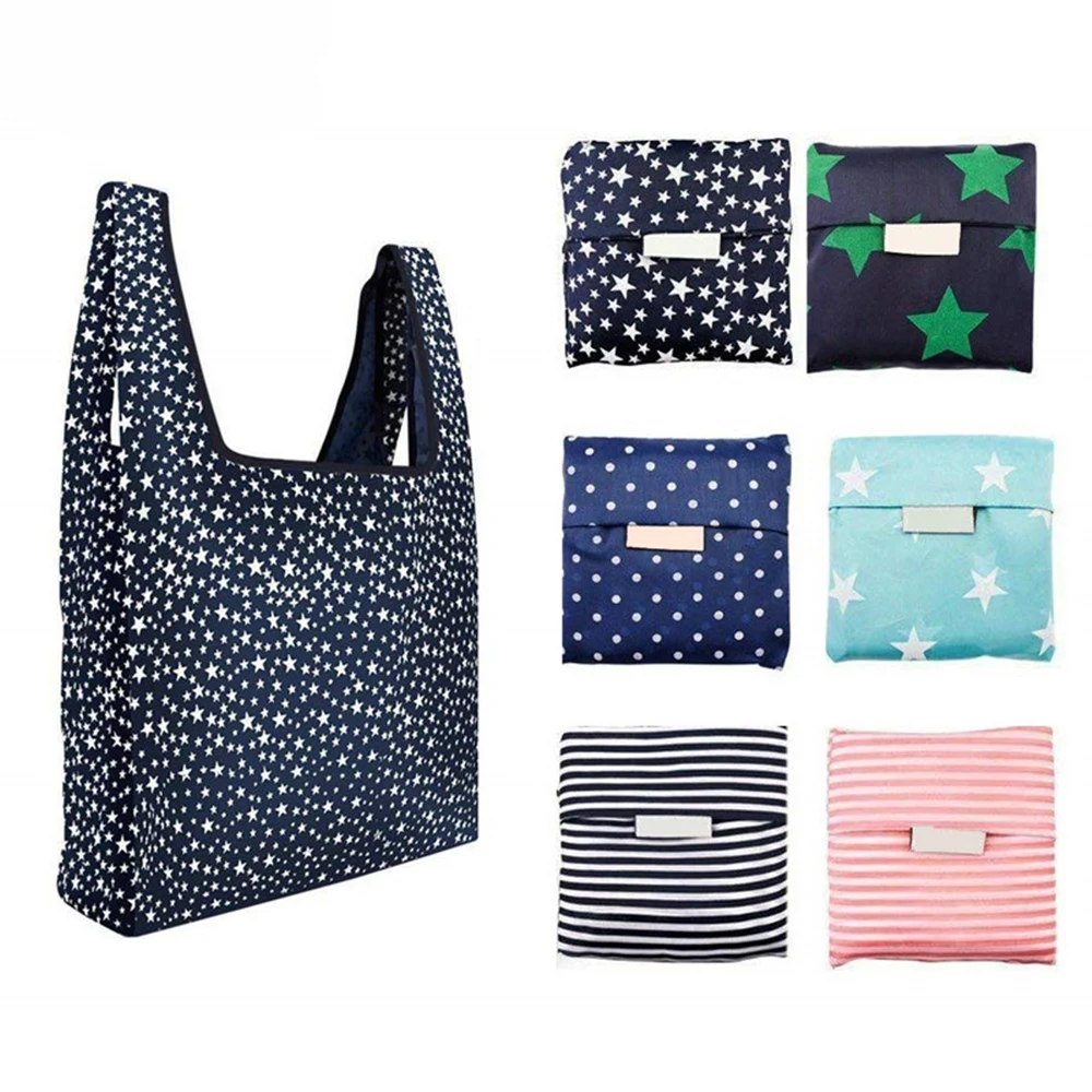 Reusable oxford cloth folding shopping bag large supermarket tote bag 1
