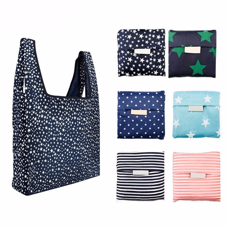 Reusable oxford cloth folding shopping bag large supermarket tote bag