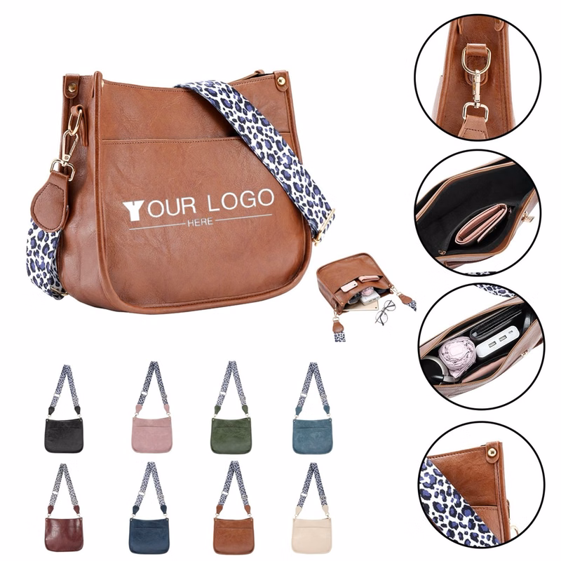 Women's Leopard Guitar Strap Crossbody Purse