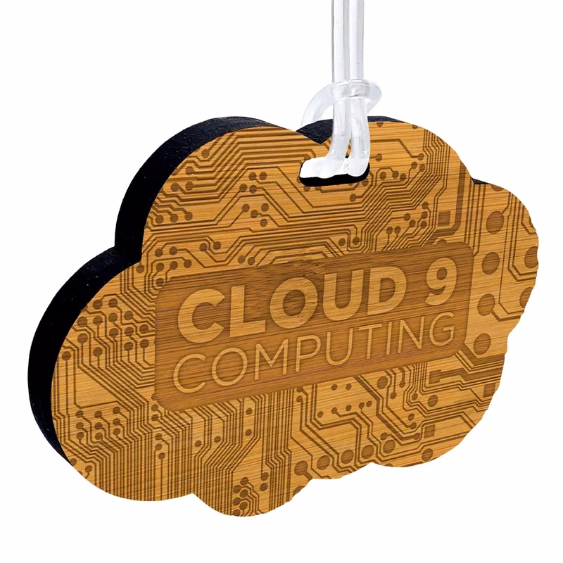 Custom Laser Etched Bamboo Bag Tags