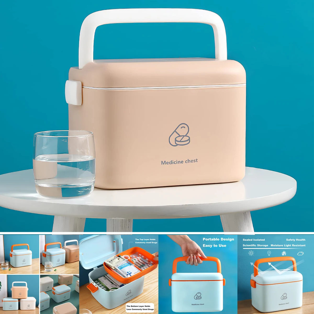Plastic First Aid Kits Storage Box 1