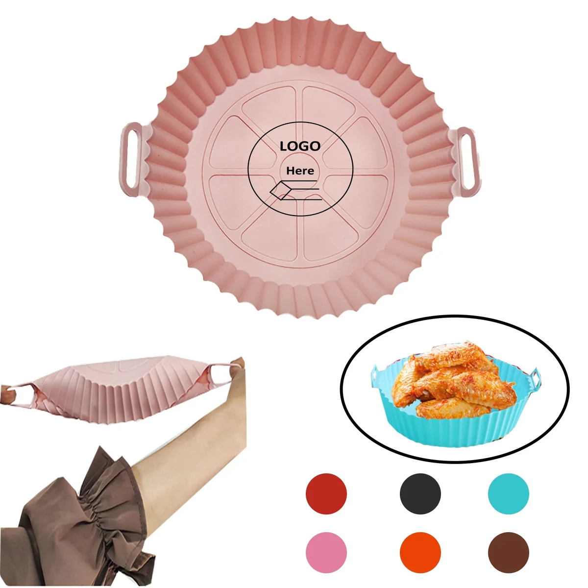 Air Fryer Silicone Pot Basket Liner 1