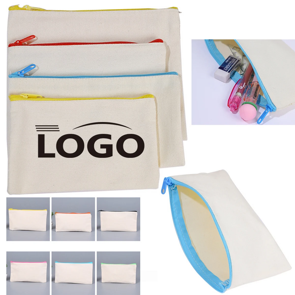 Simple Canvas Pencil Case 1