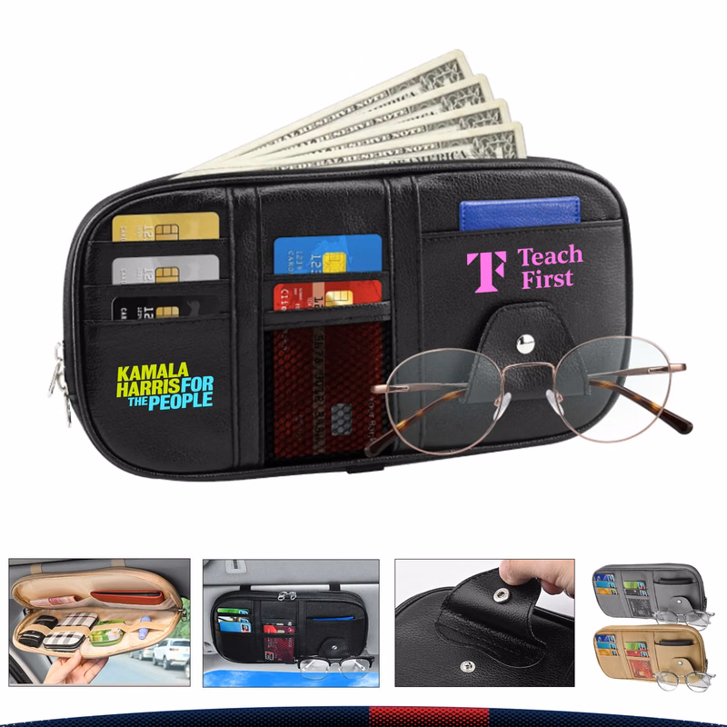 Lomi PU Leather Car Glasses Organizer