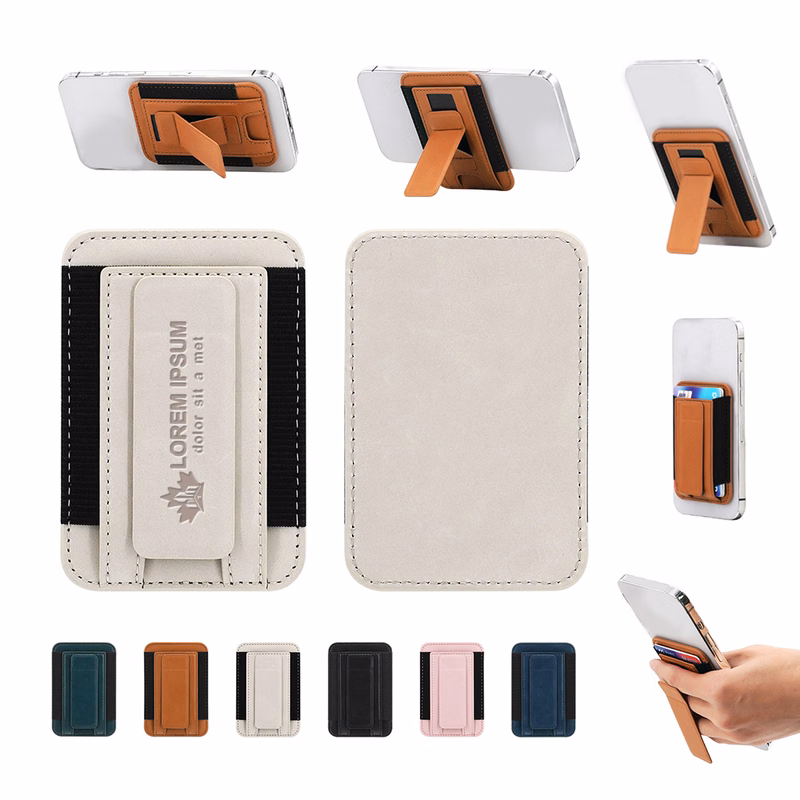 Phone Card Holder Magnetic Wallet With Adjustable Stand