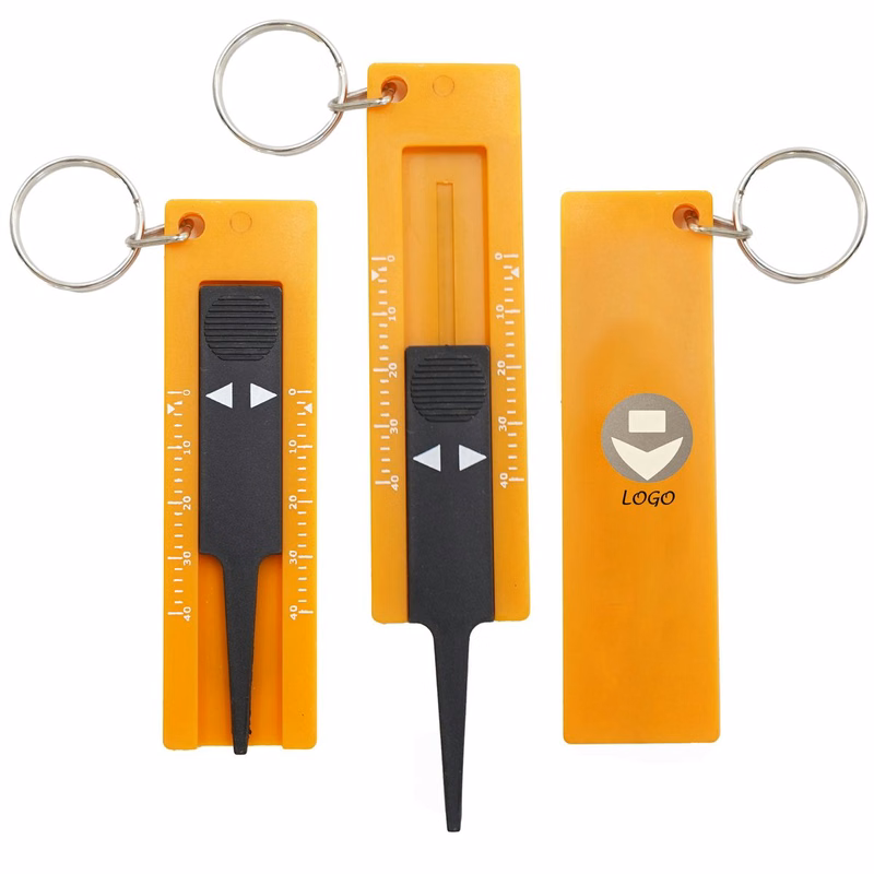 Dual Tire Tread Gauge Keychain For Vehicle Safety