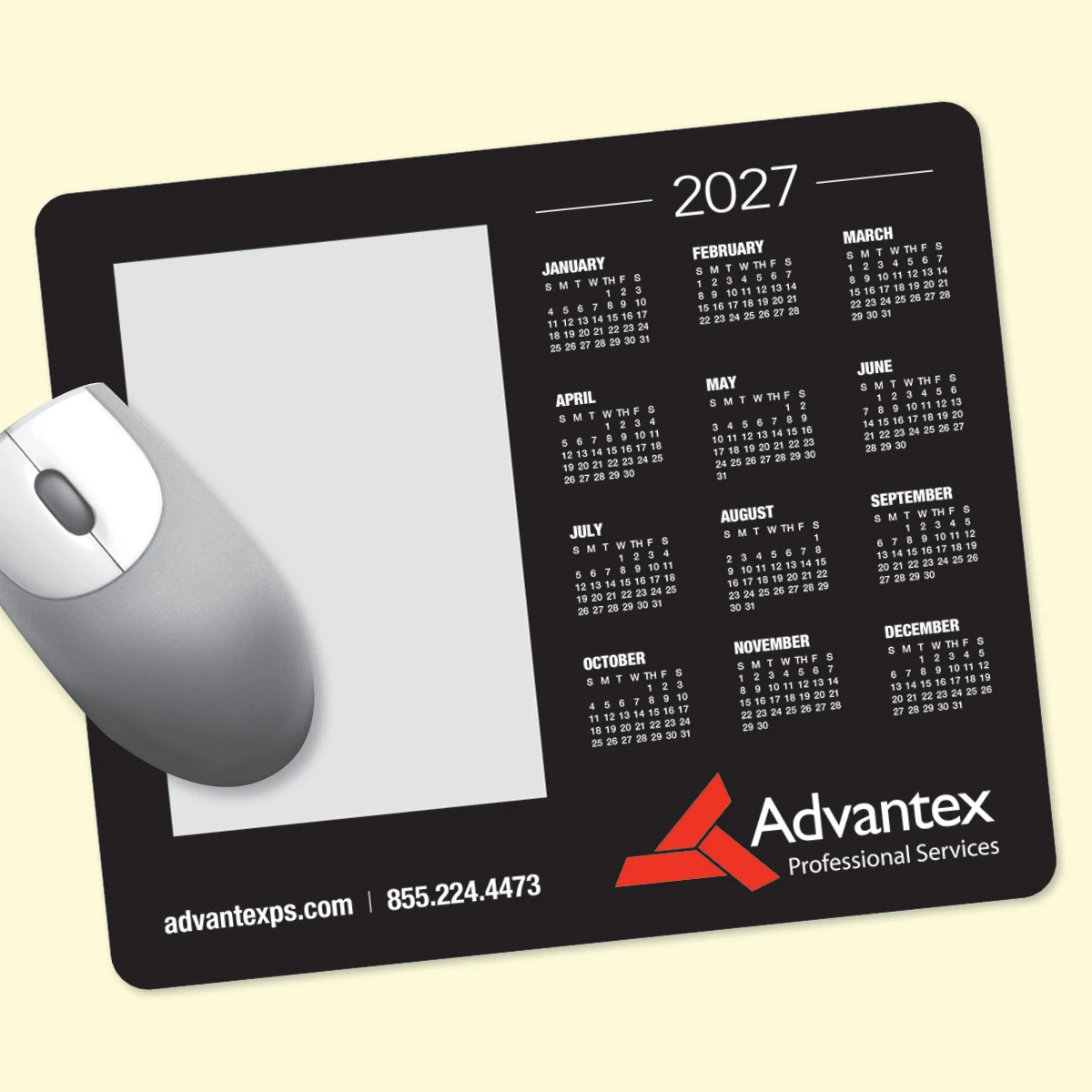 Frame-It Flex DuraTec 8"x9.5"x3/16" Calendar Mouse Pad 1